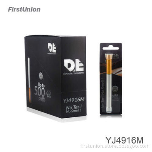 500 puffs max vapor disposable e cigarette, YJ4916M with simulated ash lampshade, CE and RoHS marks